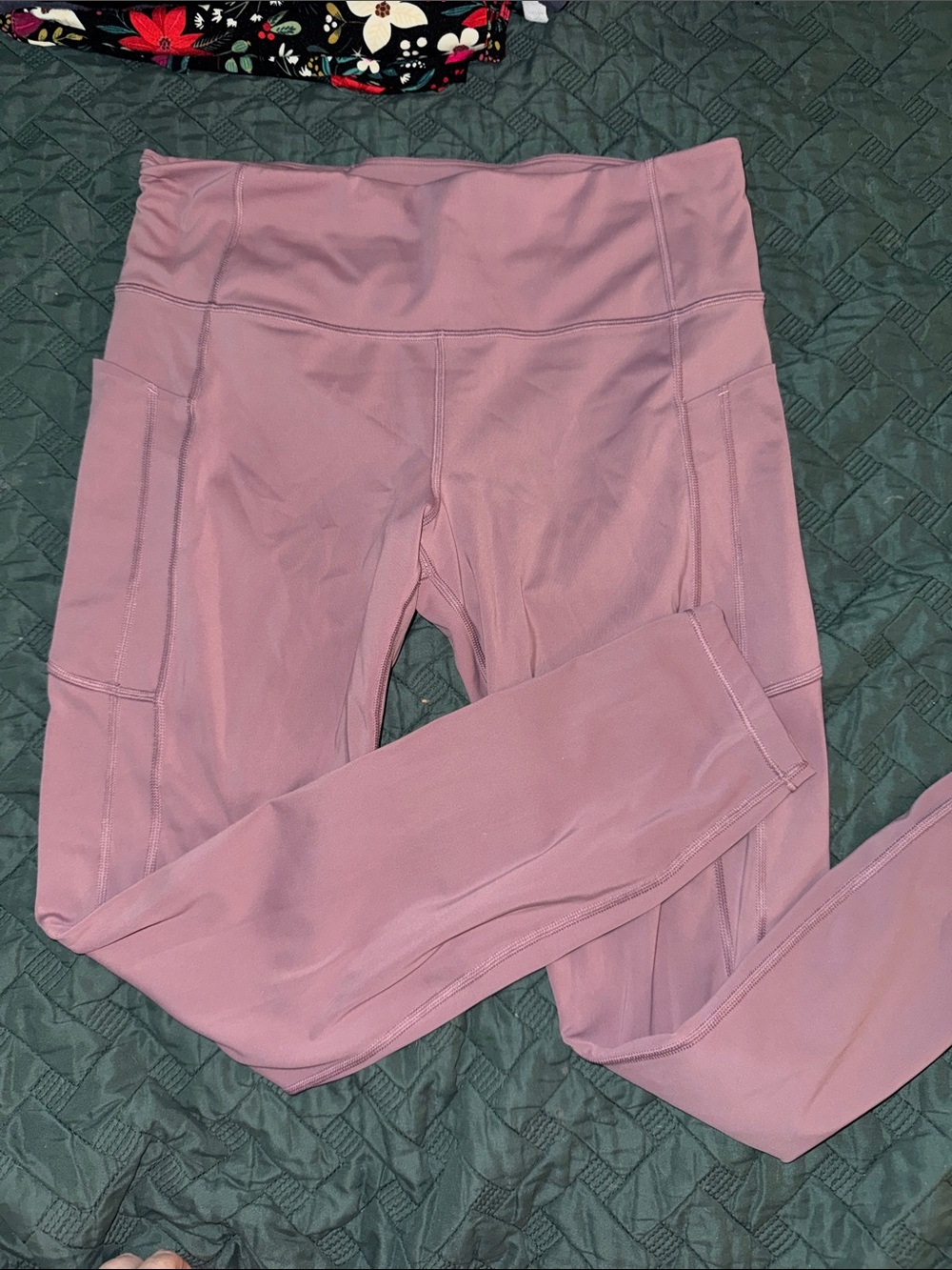 Athleta Mauve Rose High-Rise Pocket Leggings